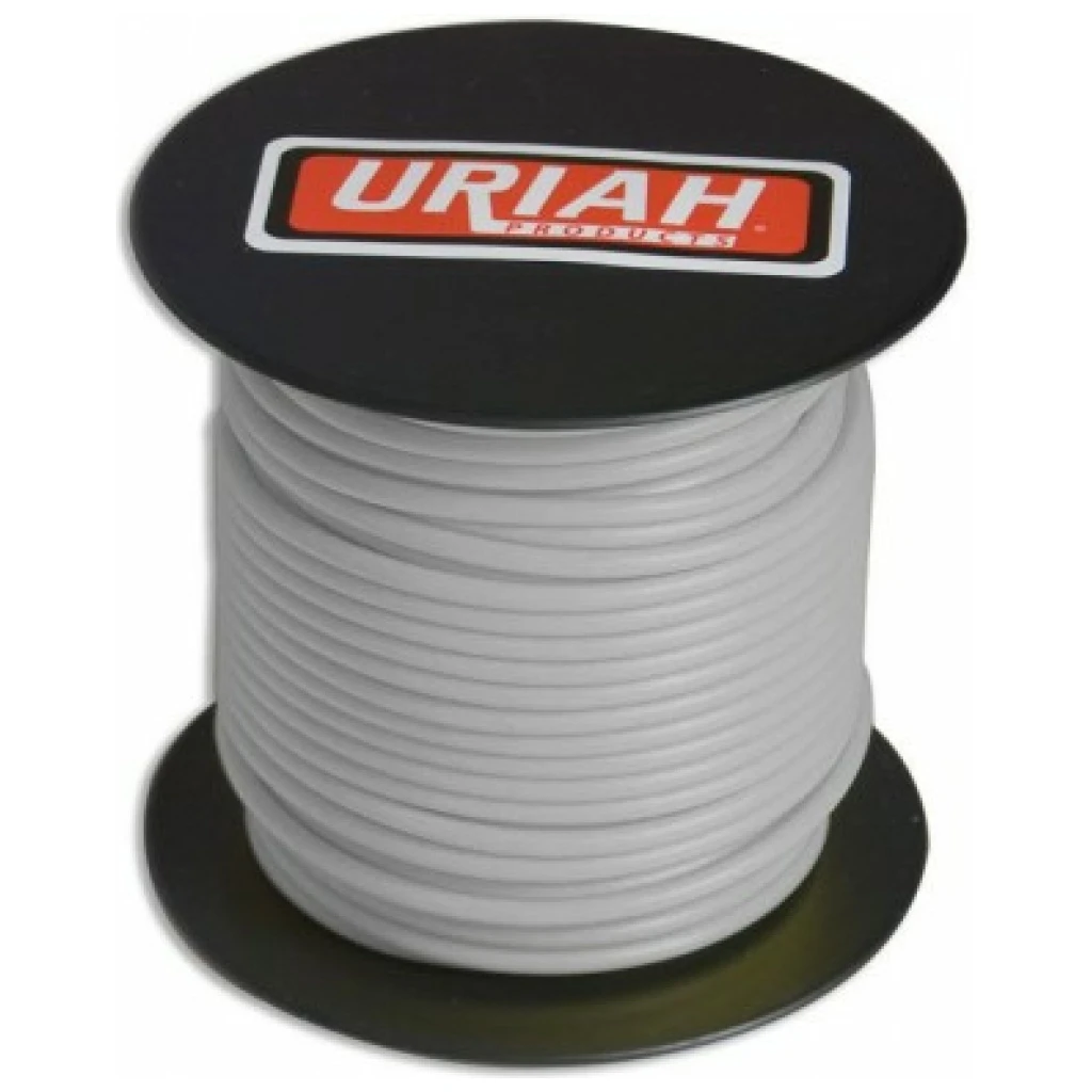 Uriah Products Uriah 100FT Spool White Wire 16 AWG #UA521620 1 Uriah Products Uriah 100FT Spool White Wire 16 AWG #UA521620