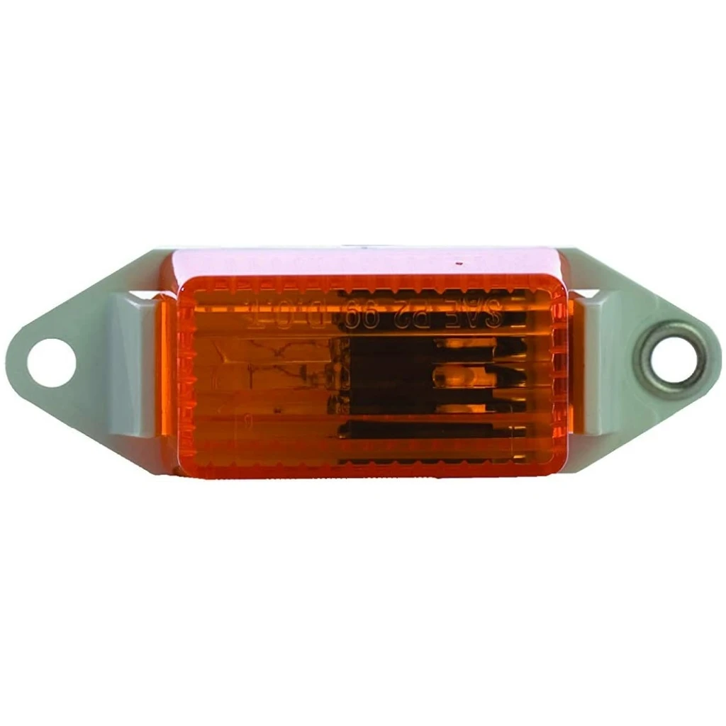 Uriah Products Uriah 3-1/4" X 1" Rectangular Amber Clearance Light On White Mounting Base #UL107000 1 Uriah Products Uriah 3-1/4" X 1" Rectangular Amber Clearance Light On White Mounting Base #UL107000