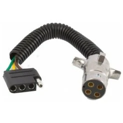 Uriah Products Uriah 4-Way Round Vehicle Connector To 4-Way Flat Adapter #UE424000